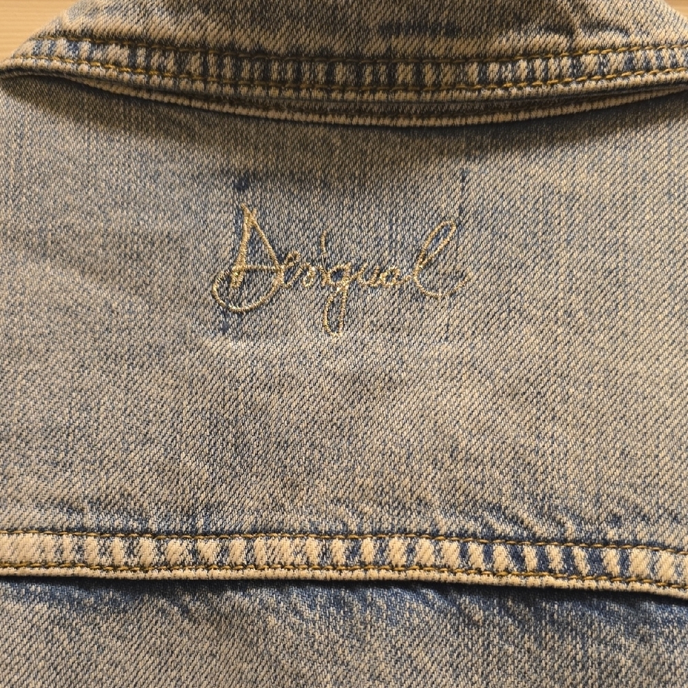 Desigual Women's Embroidered Denim Jacket - Light Blue - Picture 6 of 7